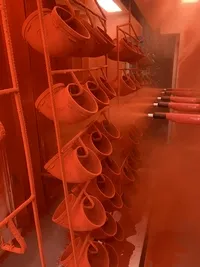 Powder Coating of Grooved Pipes